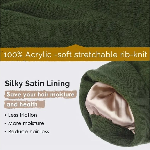 NEW “LA”  Satin lined Beanie with (Silver) Rhinestone Logo. - Picture 2 of 3